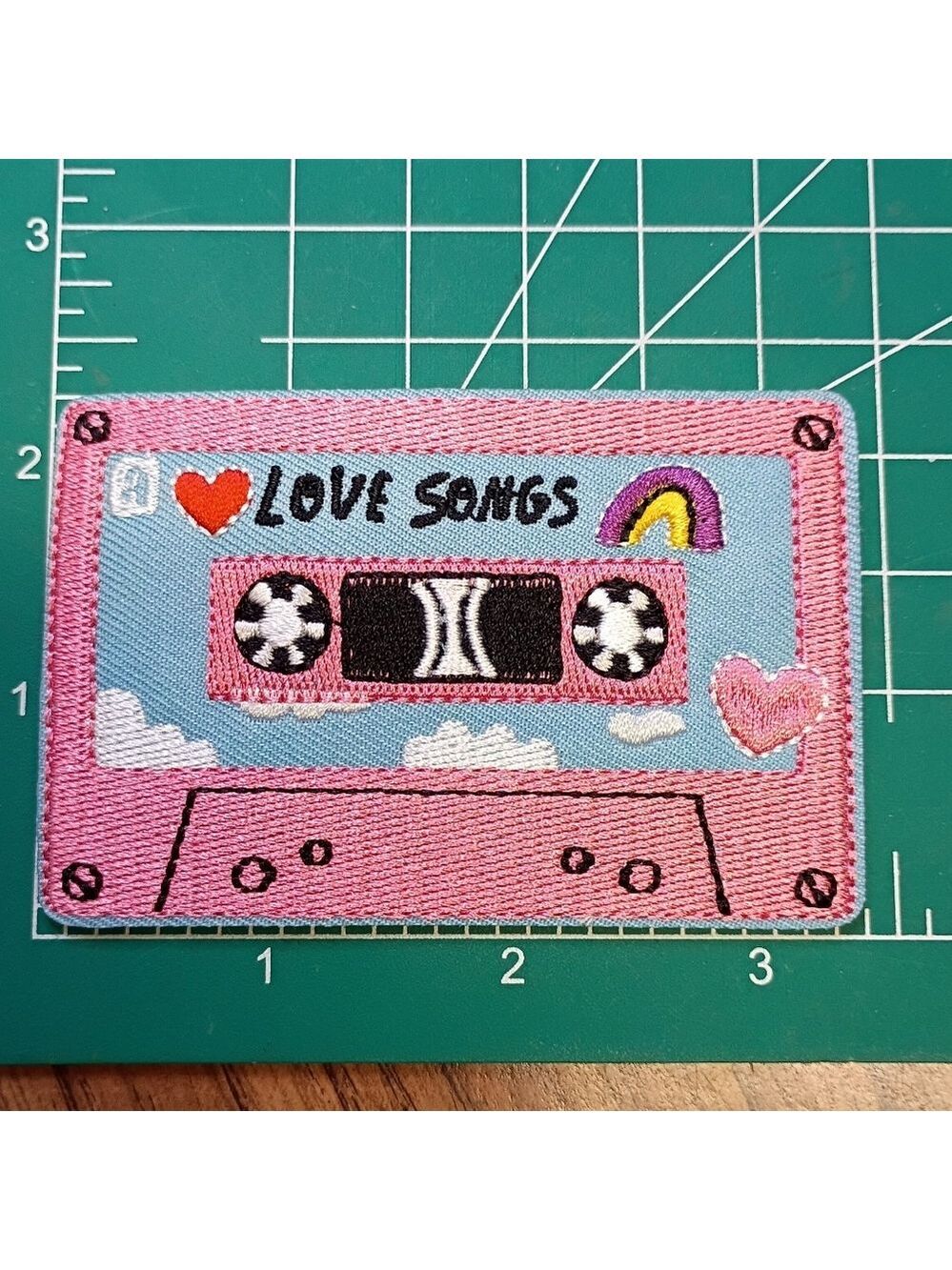 2/$10 Pink and Blue Love Songs Patch
